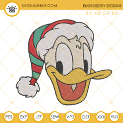 Donald Duck Christmas Embroidery Design File