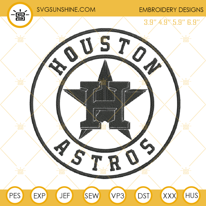Houston Astros Embroidery Design File