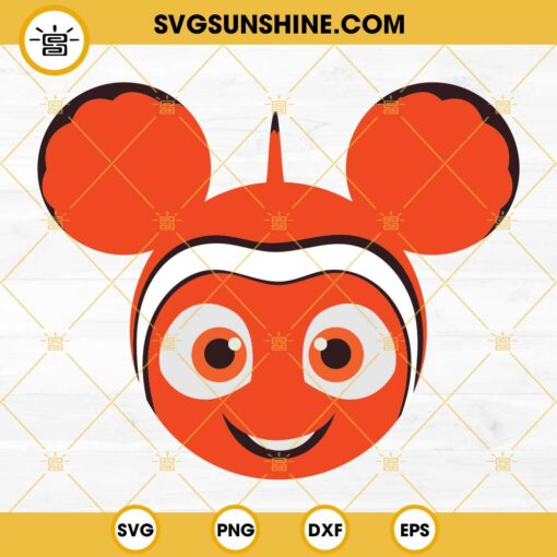 Nemo Mouse Ears SVG PNG DXF EPS Cut Files
