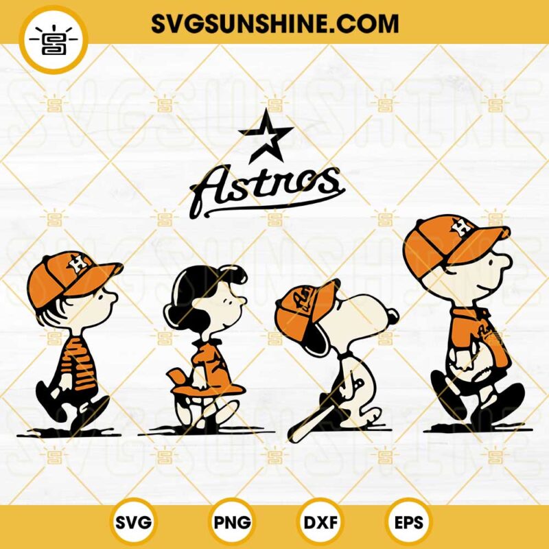 The Peanuts Houston Astros Baseball SVG, Snoopy Charlie Brown Astros