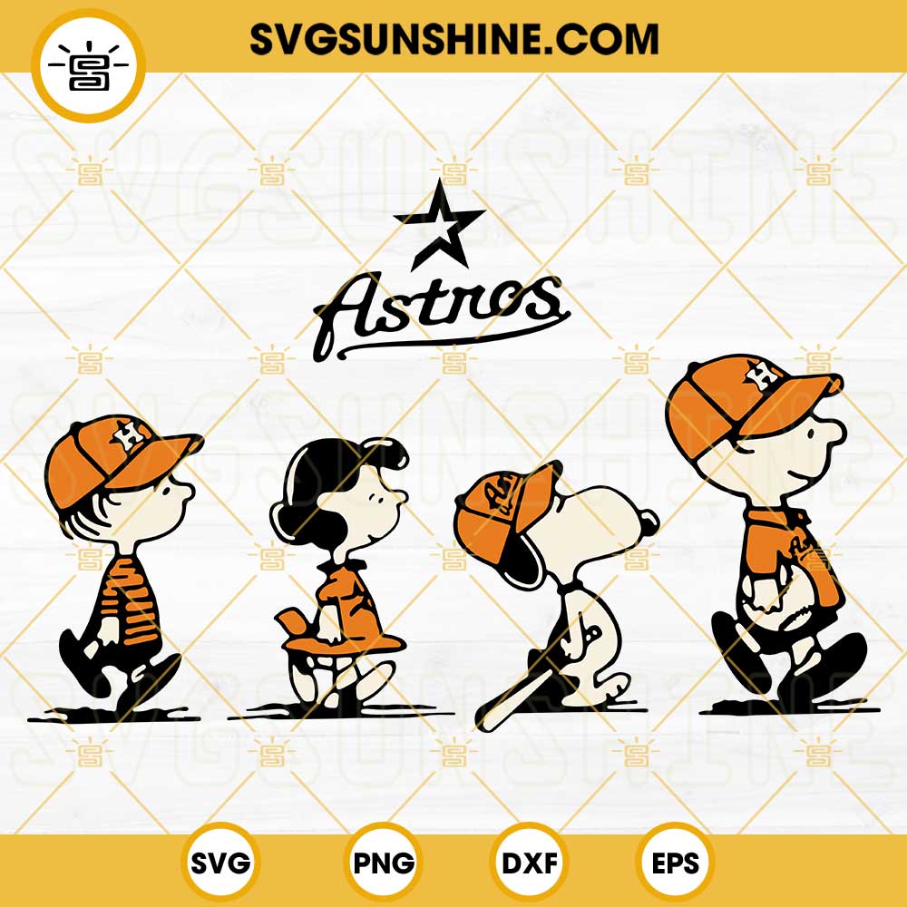 The Peanuts Houston Astros Baseball SVG, Snoopy Charlie Brown
