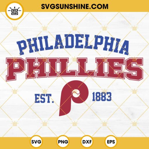 Philadelphia Phillies EST 1883 SVG, Phillies P SVG, Baseball SVG, Phillies SVG File