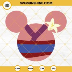 Princess Mulan SVG, Mickey Mouse Ears SVG, Mulan SVG