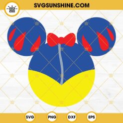 Princess Snow White SVG, Disney Princess Mouse Ears SVG PNG DXF EPS Cut Files