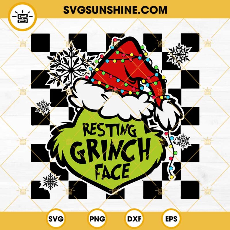 Resting Grinch Face Svg Merry Grinchmas Svg Christmas Grinch Svg Grinch Face Svg