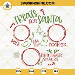 Santa Tray SVG, Treats For Santa SVG, Cookies For Santa Tray SVG