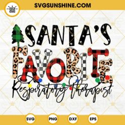 Santas Favorite Respiratory Therapist Christmas SVG PNG DXF EPS Cricut