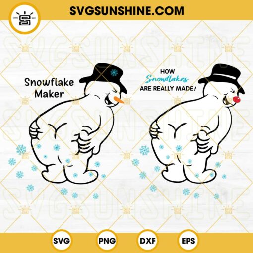 Snowflake Maker SVG, Funny Snowman SVG, How Snowflakes Are Really Made SVG Bundle