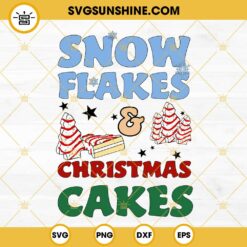 Snowflakes And Christmas Cakes SVG, Christmas Tree Cake SVG, Little Debbie SVG