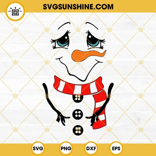Snowman Face SVG, Sad Melting Snow Man SVG, Frosty The Snowman Face SVG