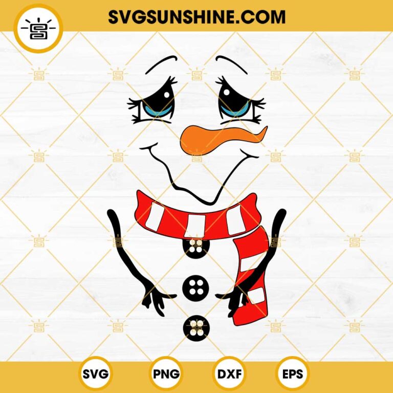 Snowman Face Svg Sad Melting Snow Man Svg Frosty The Snowman Face Svg