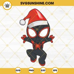Spiderman Christmas Santa Claus SVG, Avengers Christmas SVG PNG DXF EPS Cut Files