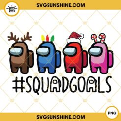 Squad Goals Among Us Christmas PNG File