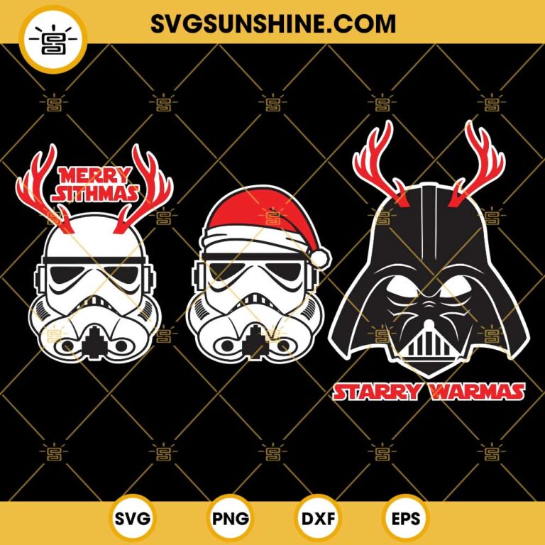 Storm Trooper Merry Sithmas SVG, Darth Vader Christmas SVG, Star Wars