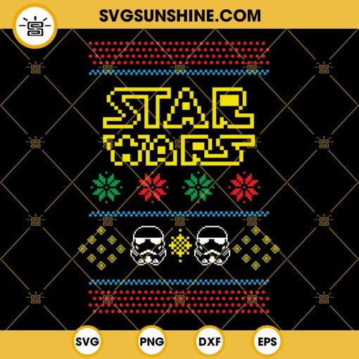 Stormtrooper Star Wars Ugly Christmas Sweater SVG PNG DXF EPS Cut Files