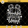 Thankful Grateful Blessed SVG, Mouse Pumpkin SVG, Mouse Ears Thanksgiving SVG Cut File