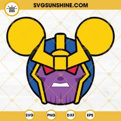 Thanos Mickey Mouse Ears SVG, Marvel Avengers Endgame SVG, Infinity Stones SVG