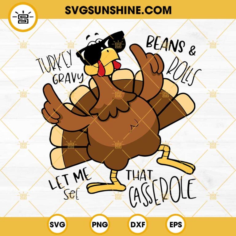 Turkey Gravy Beans And Rolls SVG, Thanksgiving SVG Digital Download