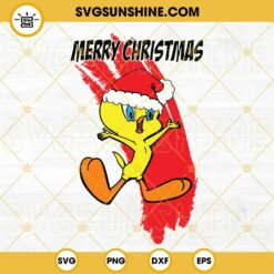 Tweety Looney Tunes Merry Christmas SVG PNG DXF EPS Cut Files
