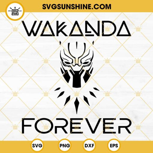 Wakanda Forever SVG, Black Panther SVG, Wakanda Forever PNG File Instant Download