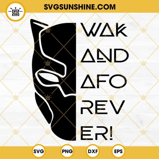 Wakanda Forever SVG Instant Digital Download Clipart Vector Outline