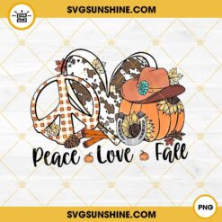 Western Peace Love Fall PNG, Hello Fall PNG, Fall Vibes PNG, Autumn PNG, Fall Pumpkin PNG, Fall PNG