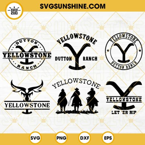Yellowstone SVG Bundle, Yellowstone Logo SVG, Yellowstone Dutton Ranch SVG, Yellowstone SVG