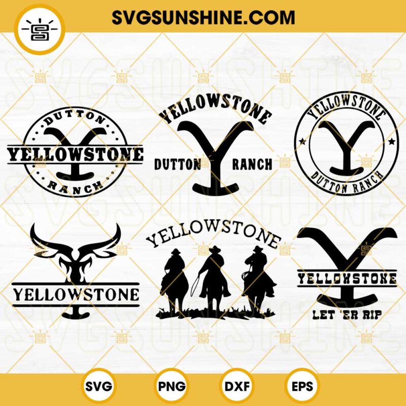 Yellowstone Svg Bundle Yellowstone Logo Svg Yellowstone Dutton Ranch