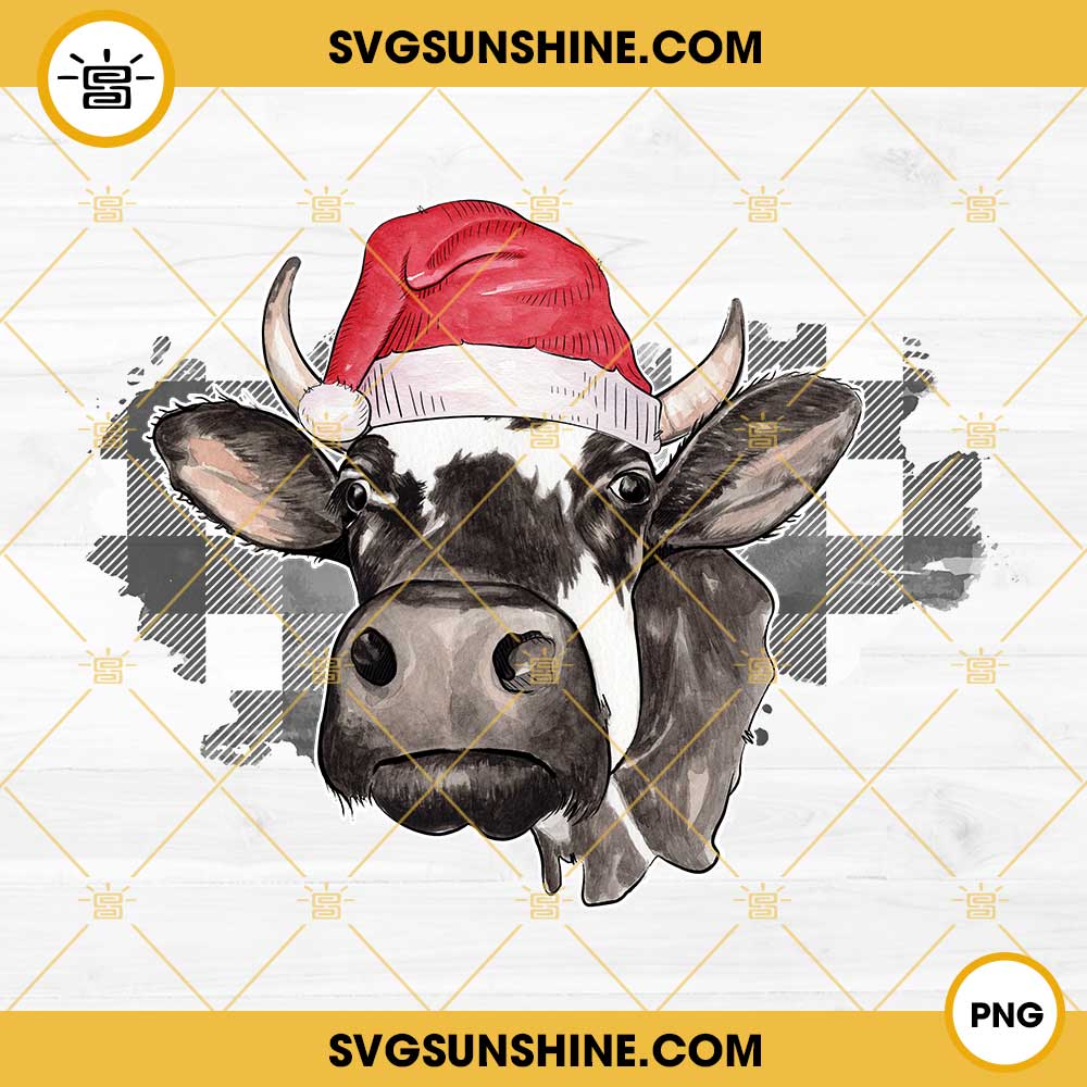 Cow Christmas PNG, Santa Cow Christmas PNG, Christmas Cow PNG