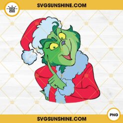 Grinch Santa Claus PNG File Digital Download