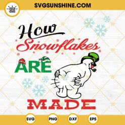 How Snowflakes Are Made SVG, Funny Frosty The Snowman SVG, Funny Christmas Snowman SVG PNG DXF EPS Cut Files