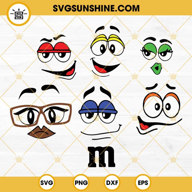 M And Ms Faces Svg Bundle Mandm Faces Svg M And M Candy Svg M And M