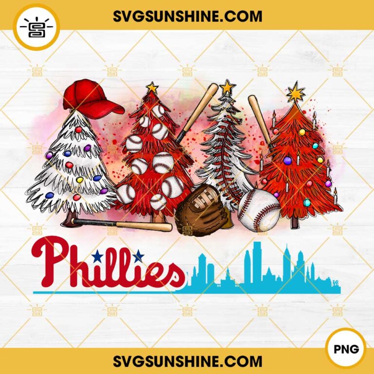 Christmas Phillies Baseball PNG, Philadelphia Phillies Baseball