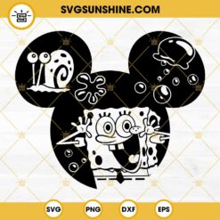 Spongebob SVG, Spongebob Mouse Ears SVG PNG DXF EPS Cut Files