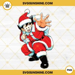 Goku Santa Claus Christmas PNG, Dragon Ball Christmas PNG