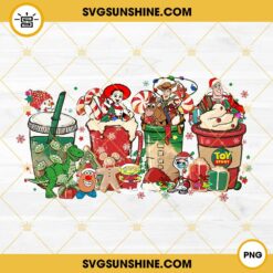 Mickey And Friends Christmas Coffee PNG, Disney Christmas Coffee PNG