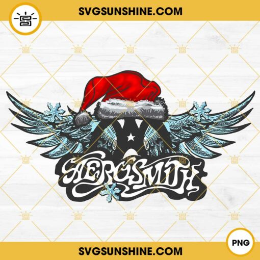 Aerosmith Christmas PNG, Aerosmith Rock Band Merry Christmas PNG File Digital Download