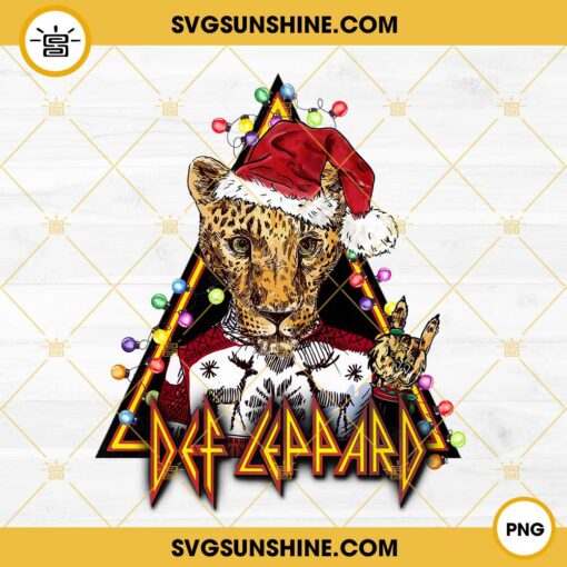 Def Leppard Christmas PNG, Def Leppard Rock Band Christmas PNG