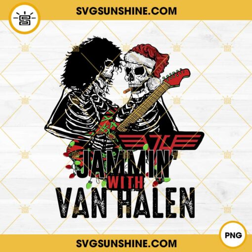 Jammin With Van Halen Christmas PNG File Digital Download