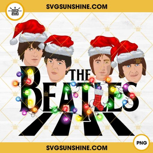 The Beatles Christmas PNG, The Beatles Rock Band Merry Christmas PNG
