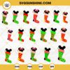 Mickey And Minnie Christmas Socks Bundle SVG, Disney Merry Christmas SVG PNG DXF EPS Cut Files