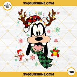 Goofy Christmas Buffalo Plaid PNG, Disney Christmas PNG File Digital Download