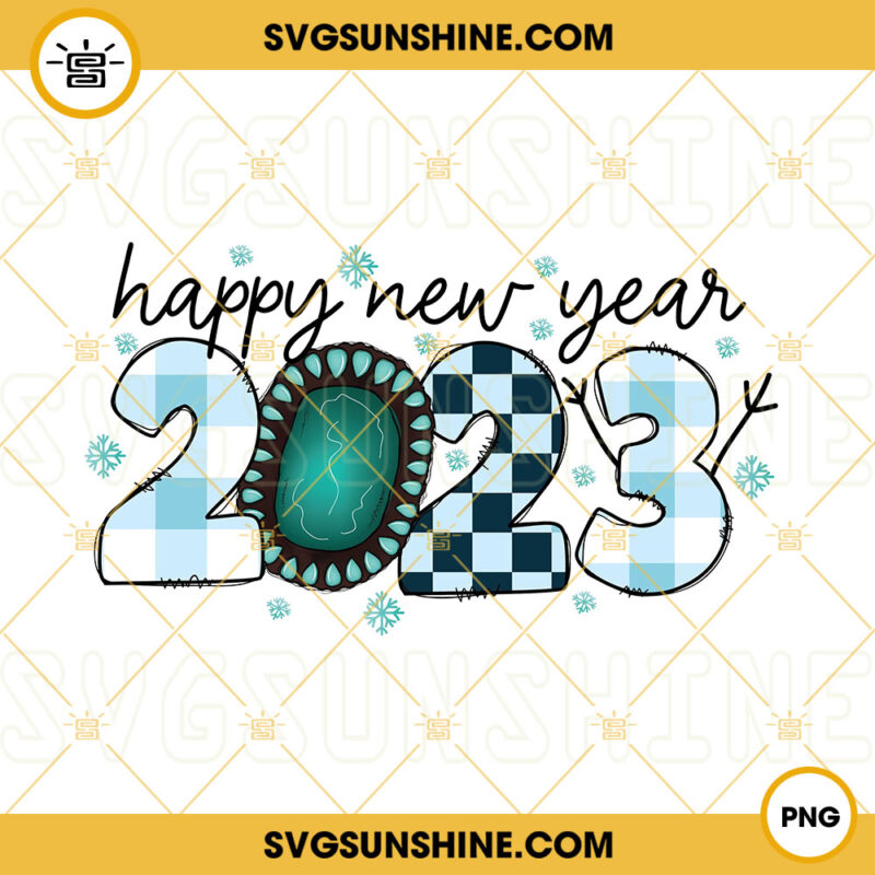 Happy New Year 2023 PNG, Retro New Years PNG, Holiday PNG Digital Download