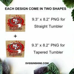 49ers Skull 20oz Straight Tumbler Wrap PNG, San Francisco 49ers Halloween  Skinny Tumbler Template - Gecko