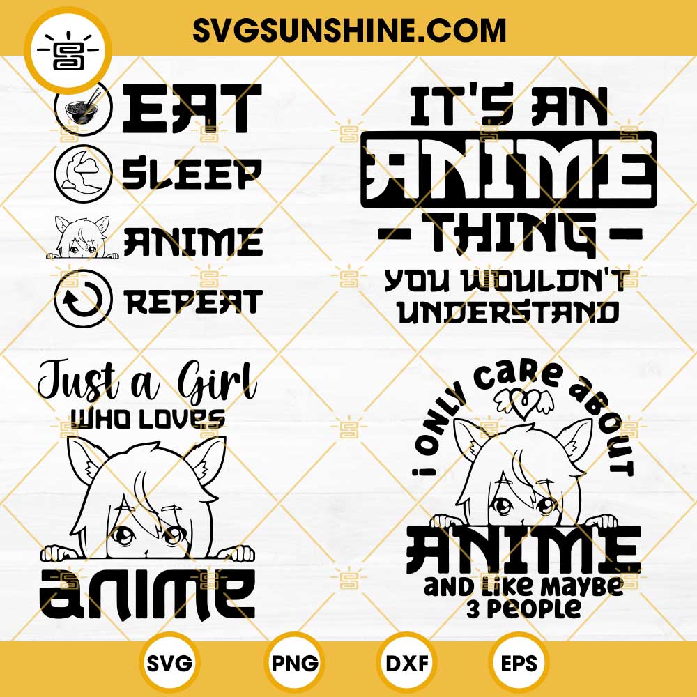 Anime SVG Bundle, Just A Girl Who Loves Anime SVG, Anime SVG, Manga SVG, Girl Loves Anime SVG, Manga Lovers SVG