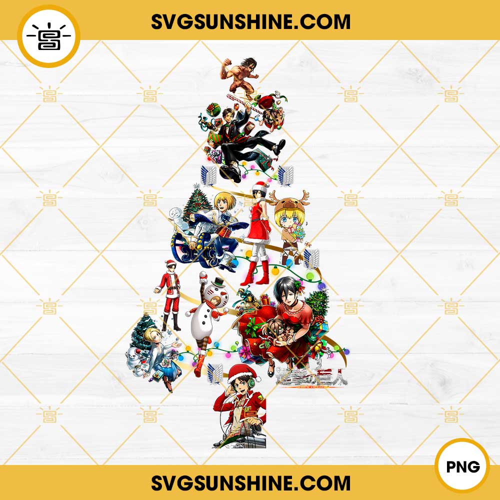 Attack on Titan Christmas Tree PNG, Anime Christmas Tree PNG File Digital  Download