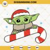 Baby Yoda Christmas Candy Cane SVG PNG DXF EPS Cricut Silhouette Vector Clipart