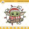 Baby Yoda Christmas Light Embroidery Design, Star Wars Christmas Embroidery Files