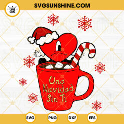 Bad Bunny Christmas Mug SVG, Bad Bunny Navidad SVG, Una Navidad Sin Ti SVG, Bad Bunny Christmas SVG