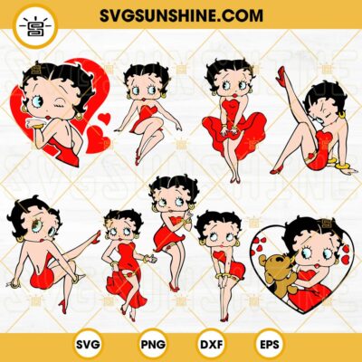 Betty Boop SVG Bundle, Betty Boop SVG, Cartoon Character SVG PNG DXF ...